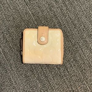 Cream & tan Coach wallet